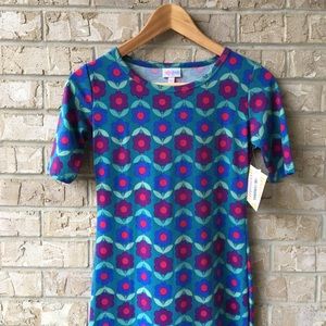 NWT Lularoe Julia Dress Flower Print Size XXS